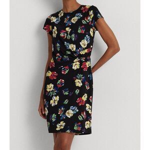 Lauren Ralph Lauren Women’s Floral Stretch Jersey Short Sleeve Dress Size 8 NEW